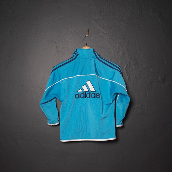 Kids Adidas Zip Up Light Satin Jacket Sz 8 - Picture 6 of 7
